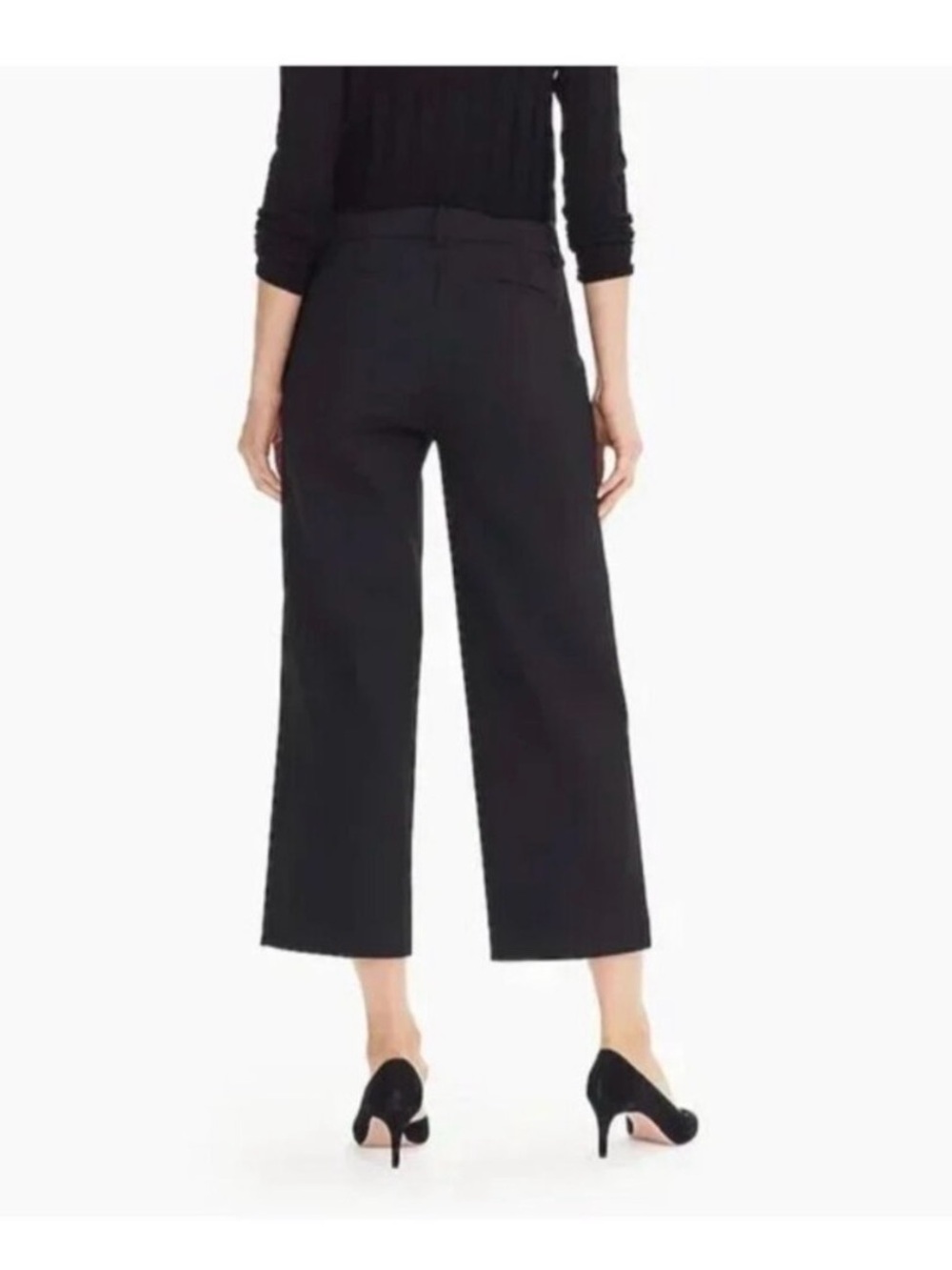 J. Crew Peyton Black Wide-Leg Cropped Pants NWT